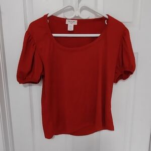 Kim & Cami Red Short Sleeve Top